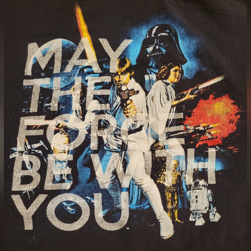 Star Wars T-Shirt Size Large May The Force Be With You